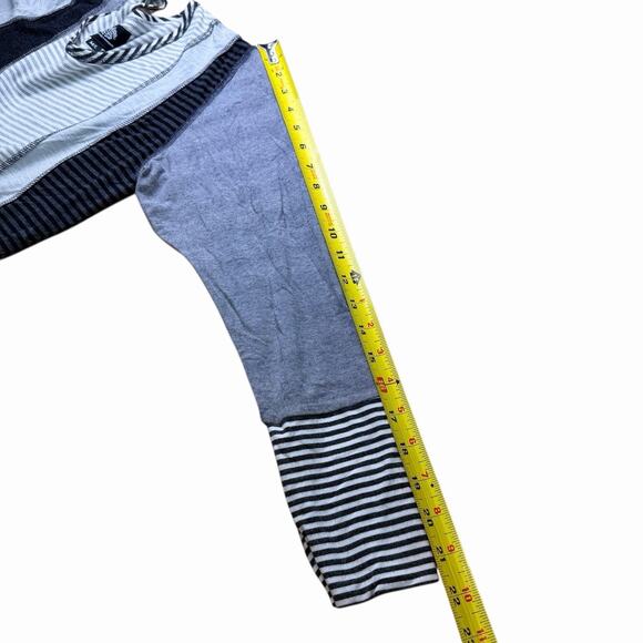 Cameleon Minnesota Bamboo Dress Black Gray Striped M/L Abstract Artsy Flouncy - Picture 6 of 9